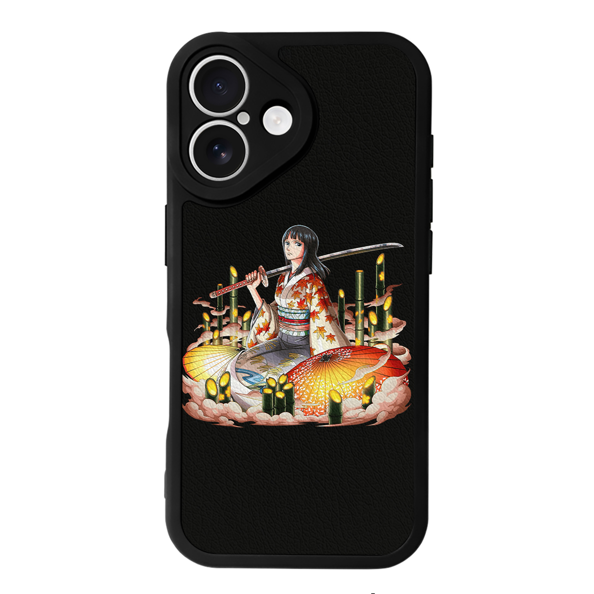 （画像用） ワンピース ニコ・ロビン ONE PIECE Nico Robin 【iPhone 16シリーズ対応】シリコンスマホケース（レザー調） 材質：シリコン